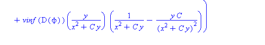 -mu*(4*vinf*((`@@`(D, 2))(`ϕ`))(y/(x^2+C*y))*y^2*x^2/(x^2+C*y)^4+8*vinf*(D(`ϕ`))(y/(x^2+C*y))*y*x^2/(x^2+C*y)^3-2*vinf*(D(`ϕ`))(y/(x^2+C*y))*y/(x^2+C*y)^2+vinf*(D(`ϕ`))(y/(...